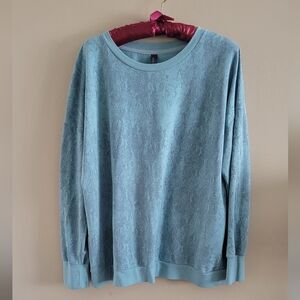 4/$15 SALE Mondetta | Teal Snake Pattern Long Sleeve Top Sweater X-large